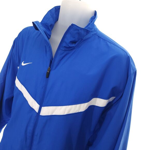 Vintage Nike Windbreaker Jacket Mens XL Blue White Swoosh Vented Sportswear - Picture 3 of 16